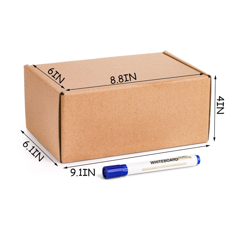 Cedilis 25 Pack 9x6x4 Inches Shipping Boxes, Small Corrugated Cardboard Box, Brown Cardboard Mailing Boxes, Thick Corrugated Mailer Boxes for Shipping Packing Small Business, Recyclable - Image 2