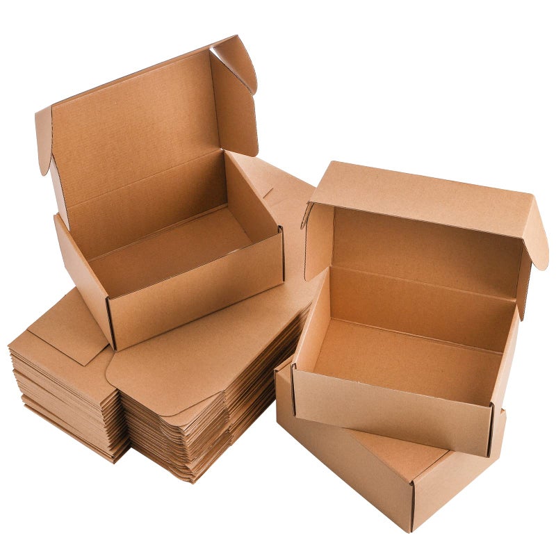 Cedilis 25 Pack 9x6x4 Inches Shipping Boxes, Small Corrugated Cardboard Box, Brown Cardboard Mailing Boxes, Thick Corrugated Mailer Boxes for Shipping Packing Small Business, Recyclable - Image 3