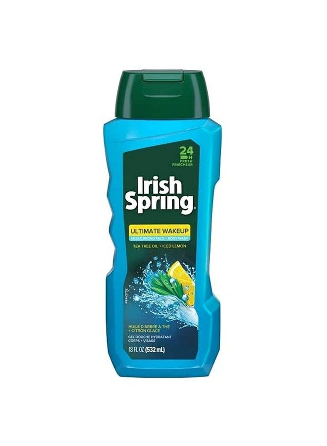 Irish Spring Ultimate Wake Up Tea Tree Face & Body Wash For Men Moisturizing Body Wash Washes Away Bacteria18 Fl. Oz - Image 1