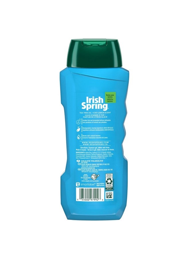Irish Spring Ultimate Wake Up Tea Tree Face & Body Wash For Men Moisturizing Body Wash Washes Away Bacteria18 Fl. Oz - Image 2