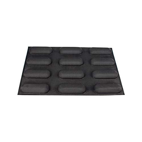 FETESUR Hot Dog Molds Non Stick Bread Loaf Molds Baguette Pan Food Grade Silicone Bread Baking Mold 12 Loaf 40 x 60 for making Bread - Image 3