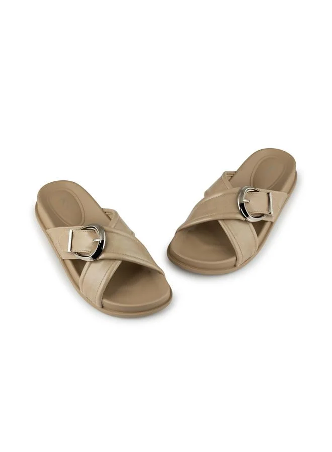 Vincci Brown Women Multi Strap Wedge Sandals for Women | Best Price UAE