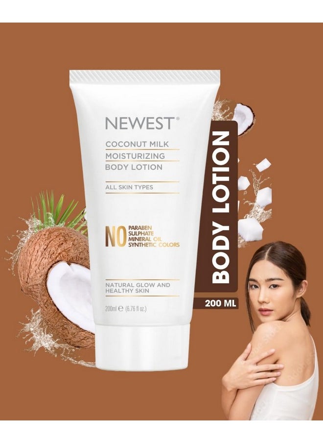 NEWEST Natural Coconut Milk Body Lotion For Men And Women Advansed Deep Nourish And Deeply Moisturize 200Ml  - Image 2