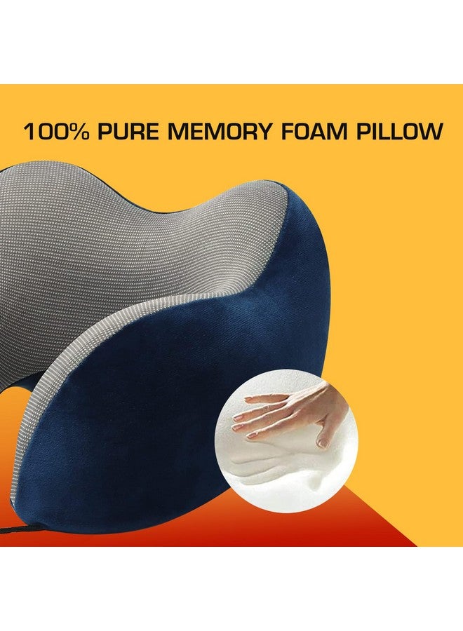 Billebon Extra Soft Memory Foam Luxury Travel Neck Support Rest Pillow with Soft Eyemask Carry Bag Ear Plugs Multipurpose Comfortable Travel Pillow Combo - Image 4