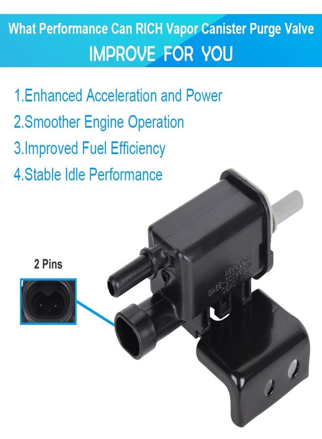RICH AUTO Vapor Canister Purge Valve Compatible with 2004-2020 Chevy Tahoe Silverado Suburban Malibu GMC Sierra Yukon Part # 214-1680 911-032 2141680（With Bracket） - Image 2