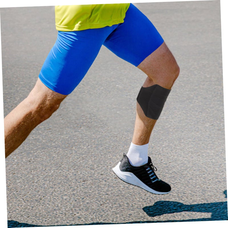 Adjustable Elastic Calf Phone Pouch For Sports Black Lightweight Breathable Outdoor Workout Holder - Image 5