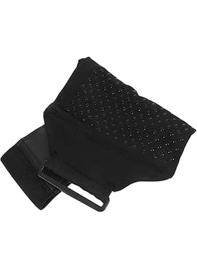 Adjustable Elastic Calf Phone Pouch For Sports Black Lightweight Breathable Outdoor Workout Holder - Image 1