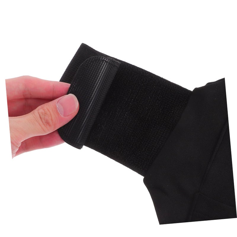 Adjustable Elastic Calf Phone Pouch For Sports Black Lightweight Breathable Outdoor Workout Holder - Image 4