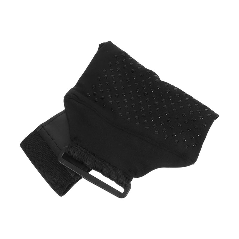 Adjustable Elastic Calf Phone Pouch For Sports Black Lightweight Breathable Outdoor Workout Holder - Image 2