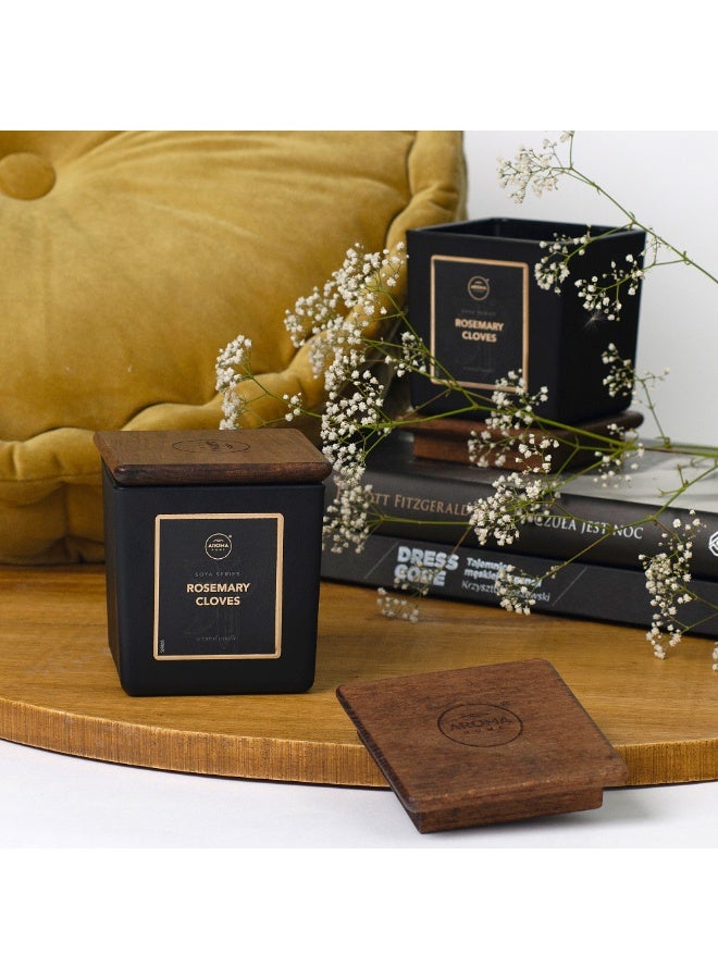 Aroma Home Natural Soy Wax Scented Candle – Long-Lasting 38-Hour Burn, 155g – Perfect for Home Décor, Relaxation &   therapy (Rosemary & Cloves) - Image 3