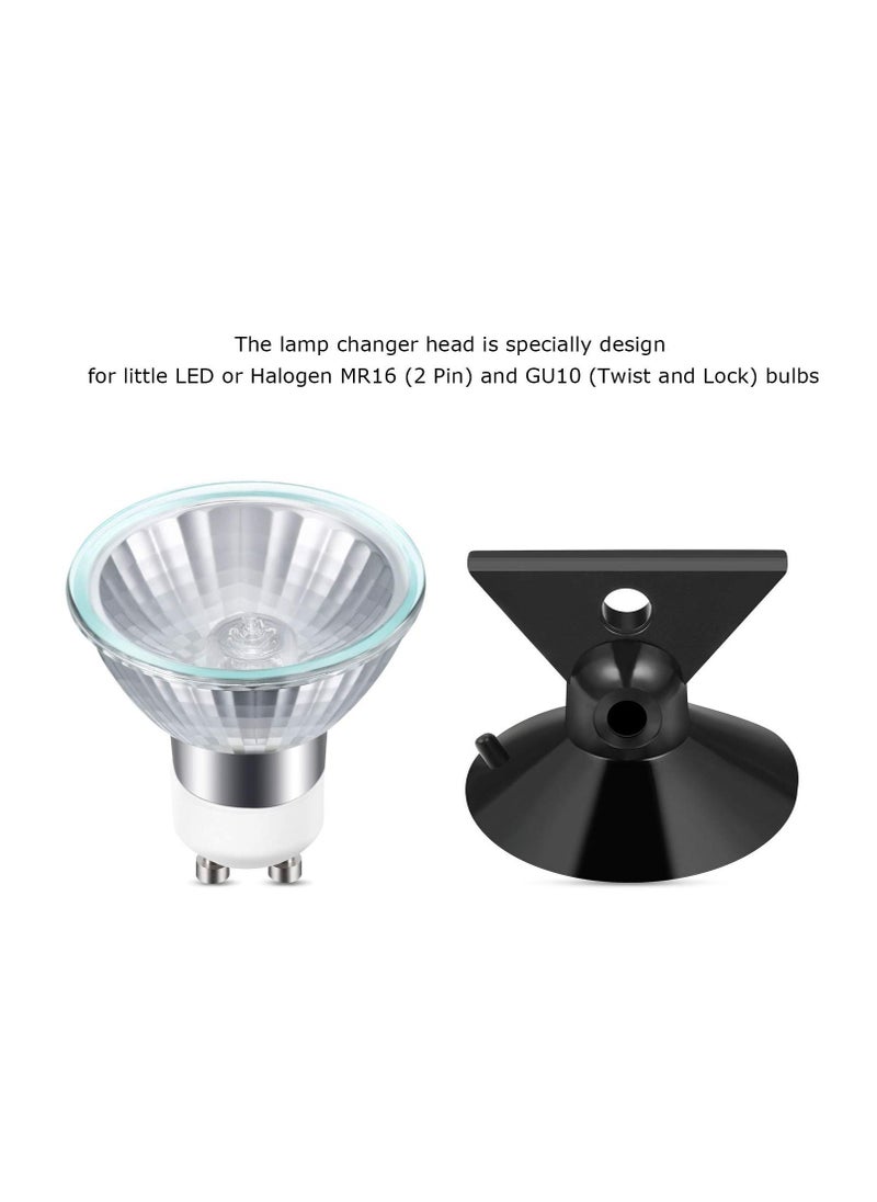 KASTWAVE - 10 Pieces Light Bulb Suction Cup Removal Tool GU10 MR16 Lamp Changer Head NRS90-N20 Suction Cup Light Bulb Remover for Halogen Bulb Mini Track Lights Remove,  Recessed Lighting, Range Hood - Image 1