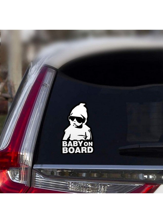 FINENIC Baby On Board Sticker For Cars (2 Pcs) Baby On Board Sign Decal No Need For Suction Cup Or Magnets Strong Adhesiveremovablereflectivewaterproof - Image 4