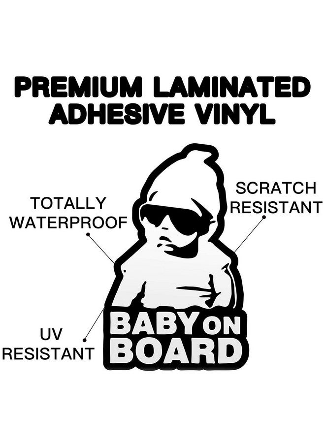 FINENIC Baby On Board Sticker For Cars (2 Pcs) Baby On Board Sign Decal No Need For Suction Cup Or Magnets Strong Adhesiveremovablereflectivewaterproof - Image 5