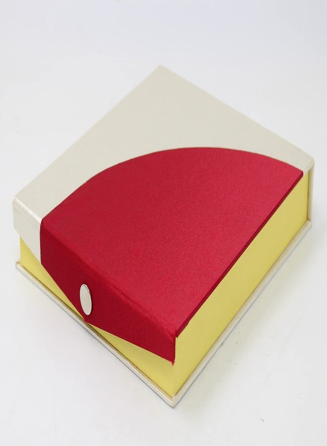 LUCES Satin Necklace Pendant Earring Ring Bracelet Pearl Storage Holder Display Box for Wedding Engagement Anniversary Women And Girls Cream - Image 4