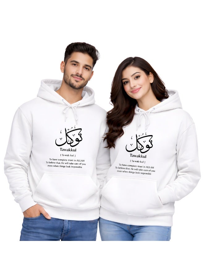 برينت شوب فور مي هودي رمضان مبارك لكل من الرجال والنساء - بلوفر قطني ناعم - كم طويل مع جيوب برباط وجيوب كانجارو - مثالي للسفر - Image 2