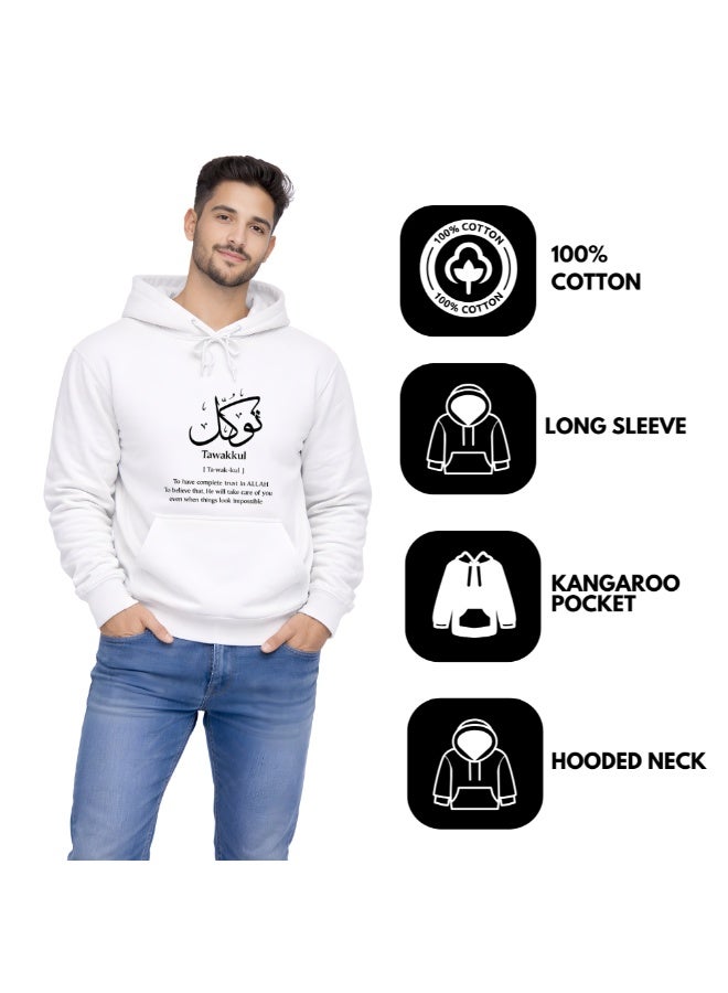 برينت شوب فور مي هودي رمضان مبارك لكل من الرجال والنساء - بلوفر قطني ناعم - كم طويل مع جيوب برباط وجيوب كانجارو - مثالي للسفر - Image 5