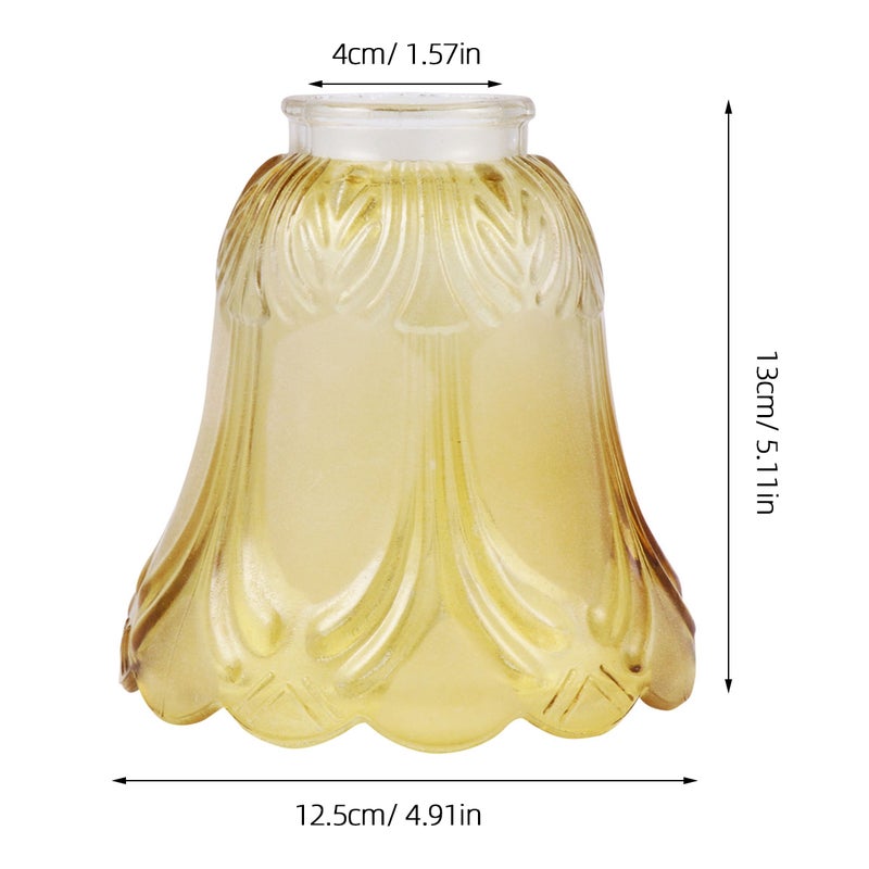 Replaceable Glass Lamp Shade Golden Transparent Lampshade Table Light Cover for Living Room Bedroom - Image 2