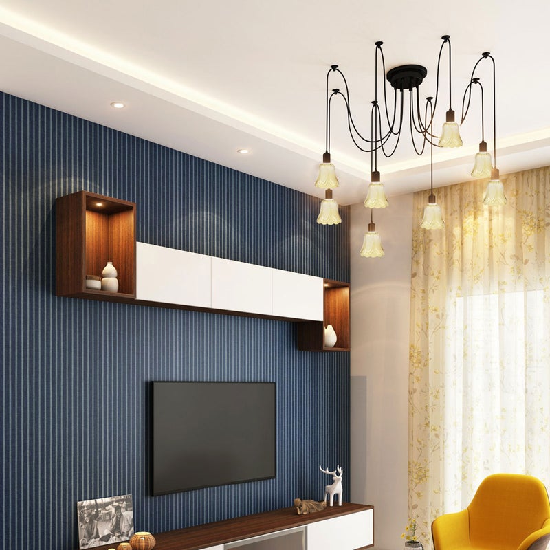 Replaceable Glass Lamp Shade Golden Transparent Lampshade Table Light Cover for Living Room Bedroom - Image 4