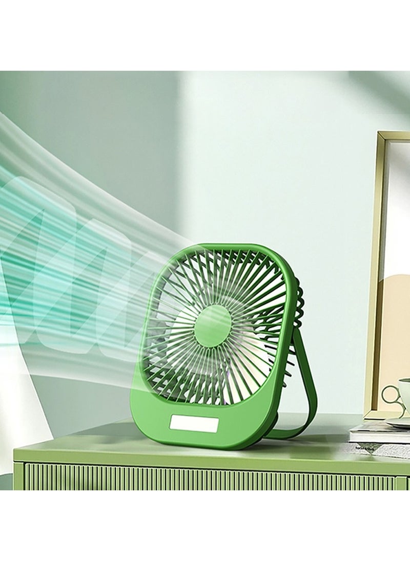Multifunctional Desktop Stand Fan Wireless Portable Mini  Rechargeable Fan with Super Large Wind Power, 3-Speed Setting, and LED Torch Light