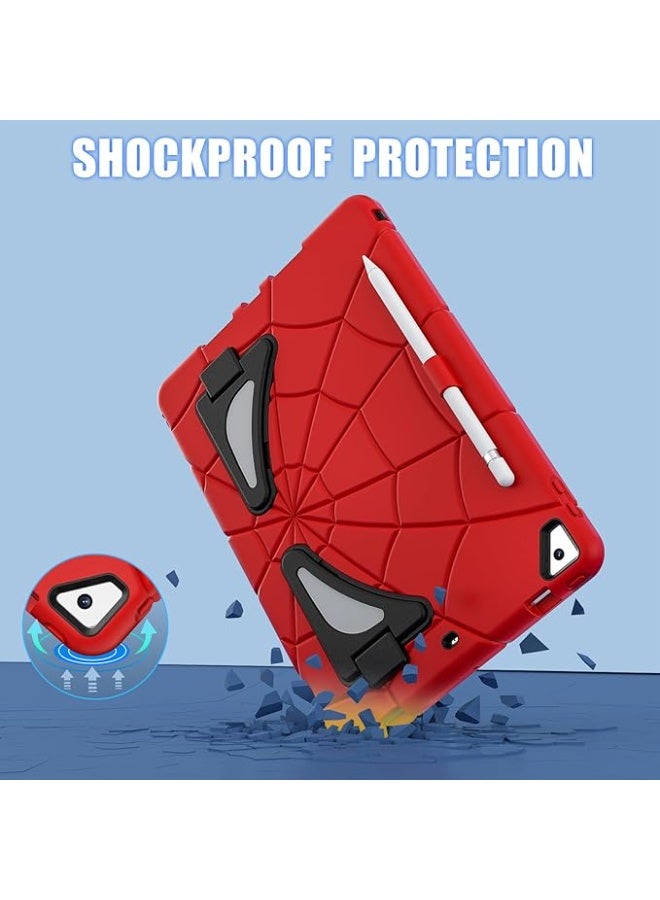 حافظة لجهاز iPad مقاس 10.2 بوصة من الجيل السابع والثامن والتاسع (2019/2020/2021) حافظة iPad حافظة مزدوجة الحماية حامل ظهر ناعم من السيليكون مع حامل قلم Apple Pencil وحزام كتف للأطفال - Image 3