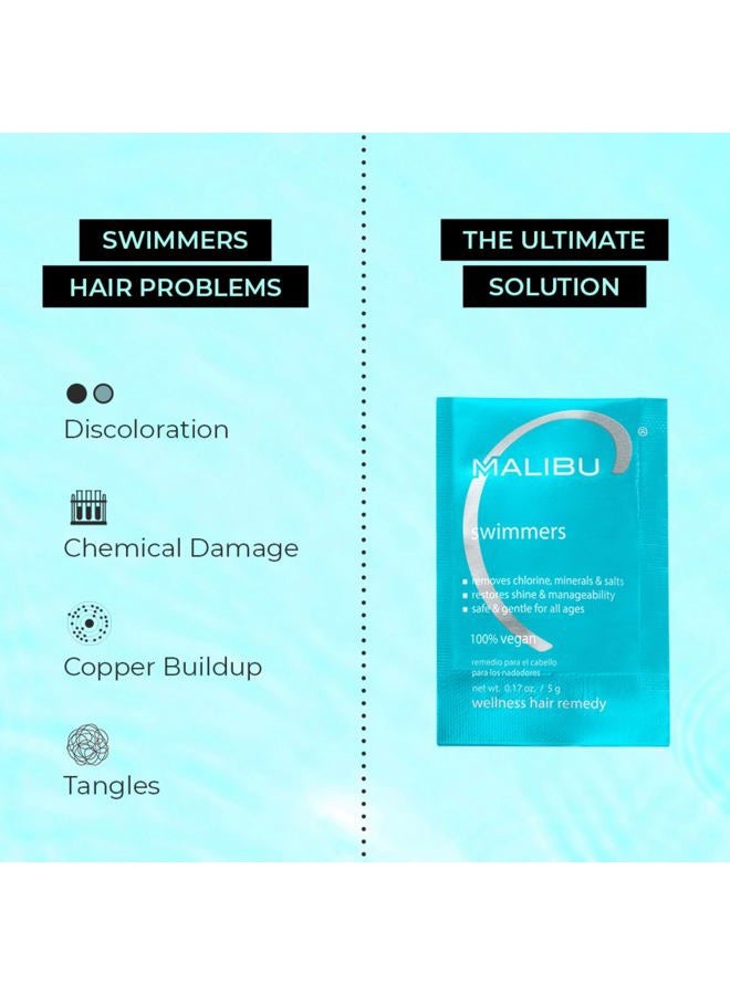 Malibu C Swimmers Wellness Hair Remedy Help Prevents and Protects Hair Discoloration from Chlorine and Pool Elements Hydrating Vitamin C Complex for Healthier Hair, 5 grams 1 Count - Image 2