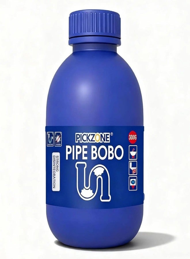 PICKZONE Pipe Bobo Drain Cleaner, 300g, Professional Strength Pipe Dredging Formula for Kitchen Sinks, Shower Drains, Tubs, Dissolves Blockages (1Pcs) - Image 1