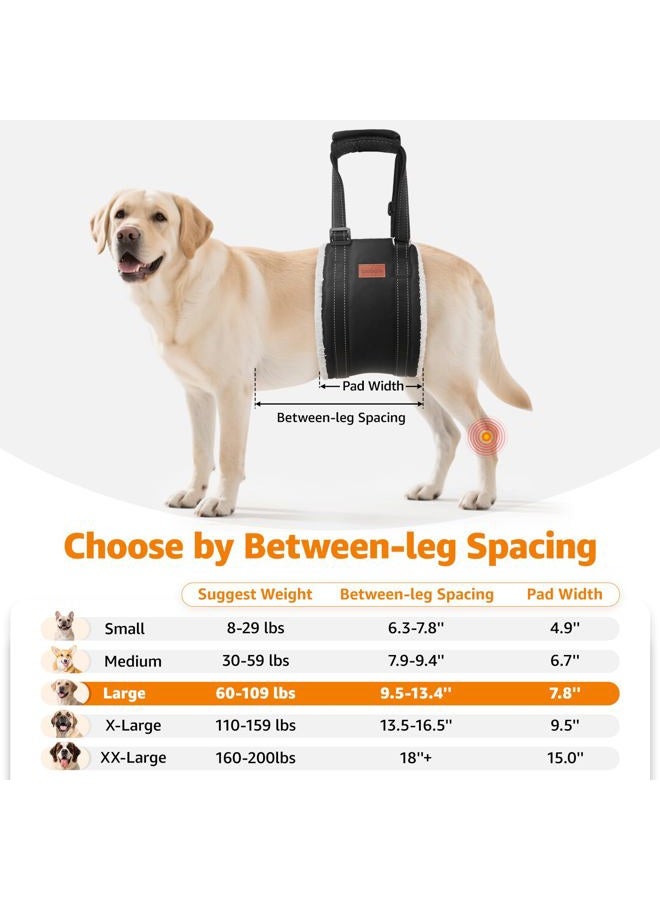 LOOBANI Portable Dog Sling for Back Legs, Hip Support Harness to Help Lift Dogs Rear for Canine Aid and Old K9 Cruciate Ligament Rehabilitation (Large) - Image 4