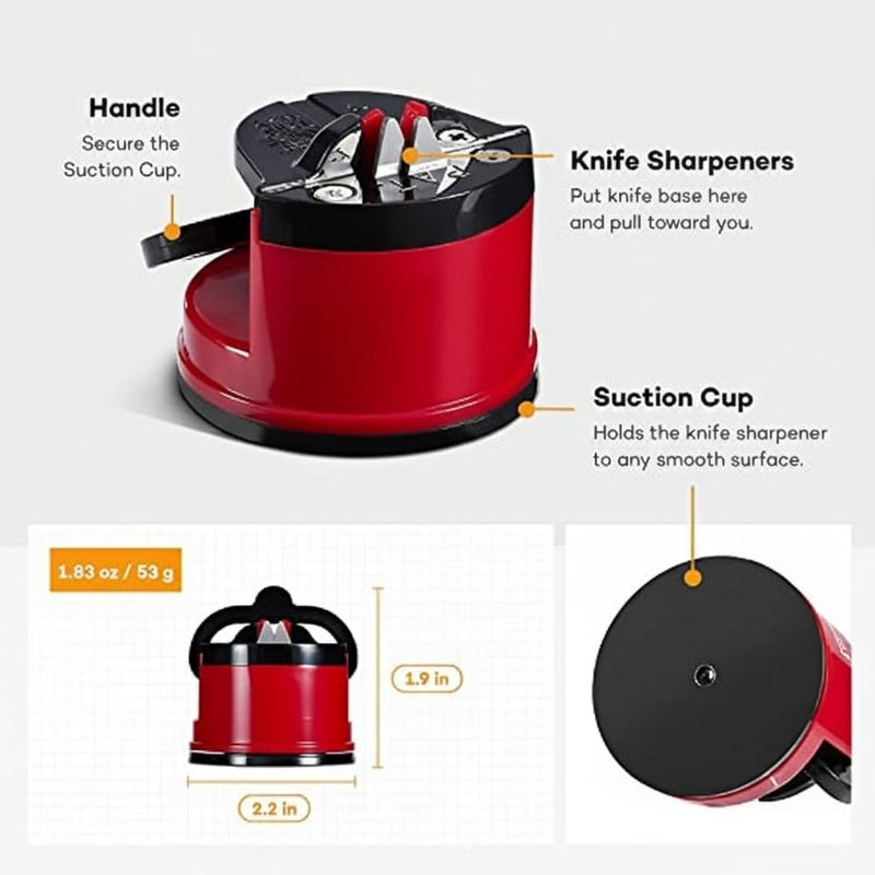 SYOSI Knife Sharpener - Kitchen Knife Sharpeners - Pocket Knife Sharpener - Manual Blade Sharpener - Worksharp Sharpeners - 2PCS - Image 5