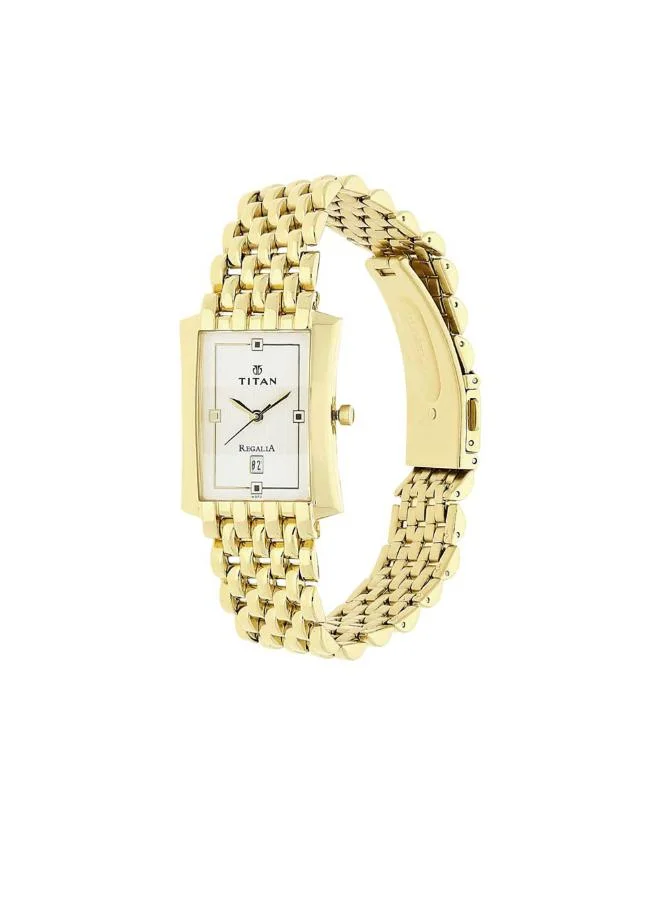 تيتان Men's Metal Analog Watch 1927YM04 - 25 mm