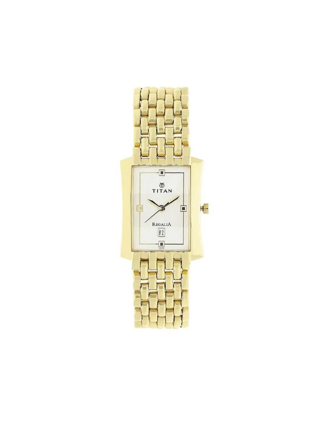 تيتان Men's Metal Analog Watch 1927YM04 - 25 mm
