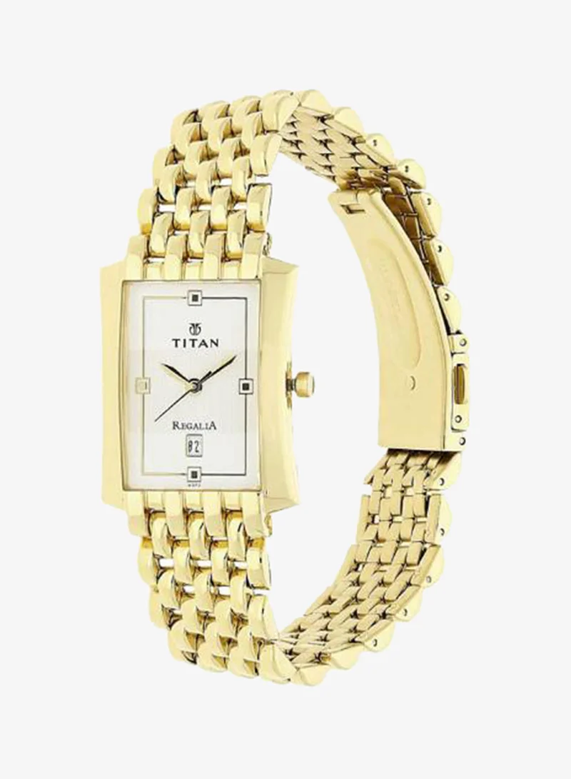 Titan Men's Metal Analog Watch 1927YM04 - 25 mm