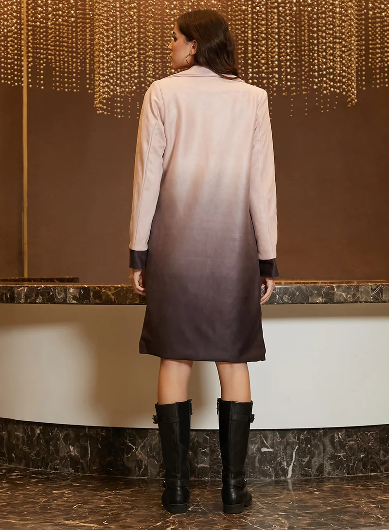 كامبوس سوترا Women's Blush Purple & Plum Purple Ombre Long Coat