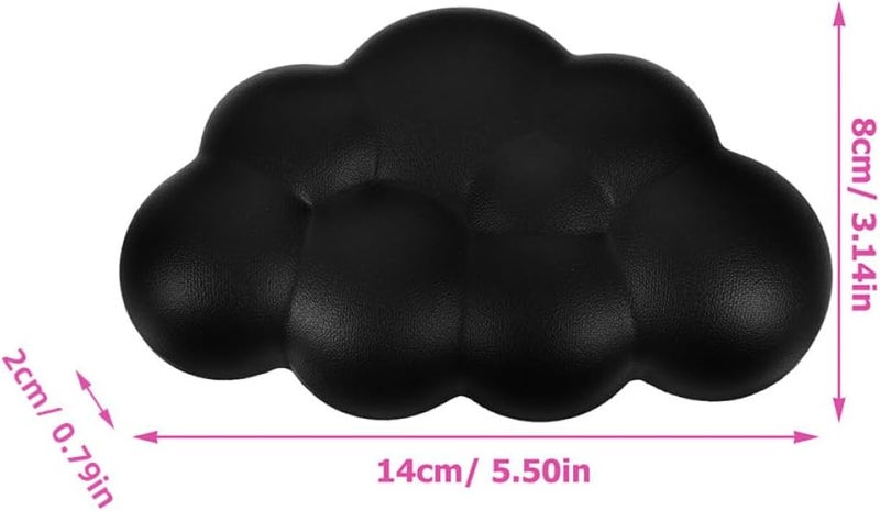 MAGICLULU 2pcs Keyboard Wrist Support Cloud Cushion Set, Non-Slip Elastic Wrist Rest Pads for Office and Home Typing Comfort, Soft Supple Hand Support Mat in Black and Pink - Image 2