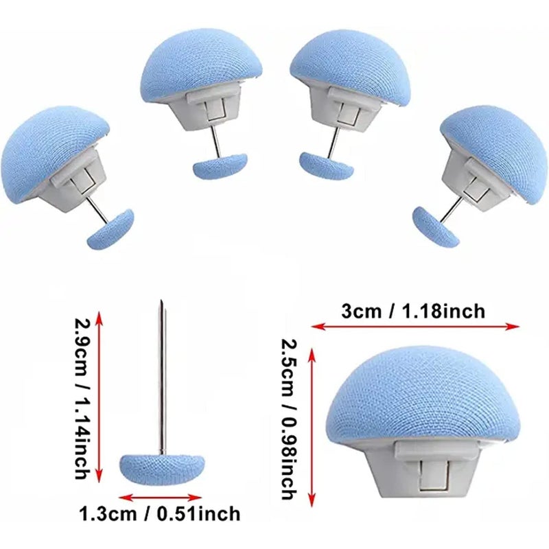 COFIEX COFIEX Mushroom Duvet Cover Clips, Non-Slip Quilt Clips Fasteners, Blanket Fixing Clips for Bedding Accessories, Anti-Movement Comforter Grippers, One-Key Unlock Quilt Pins for Curtains (8) - Image 3