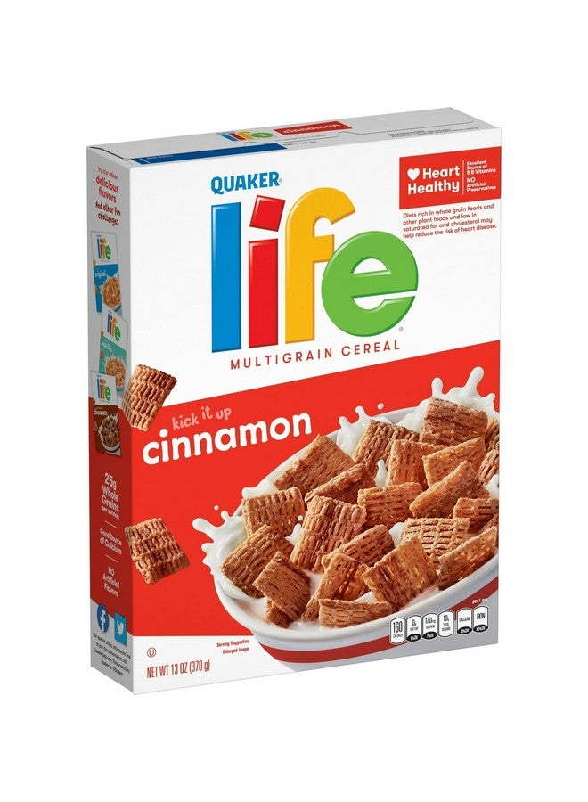 Quaker Life Breakfast Cereal, Cinnamon, 13oz Boxes (3 Pack) - Image 1