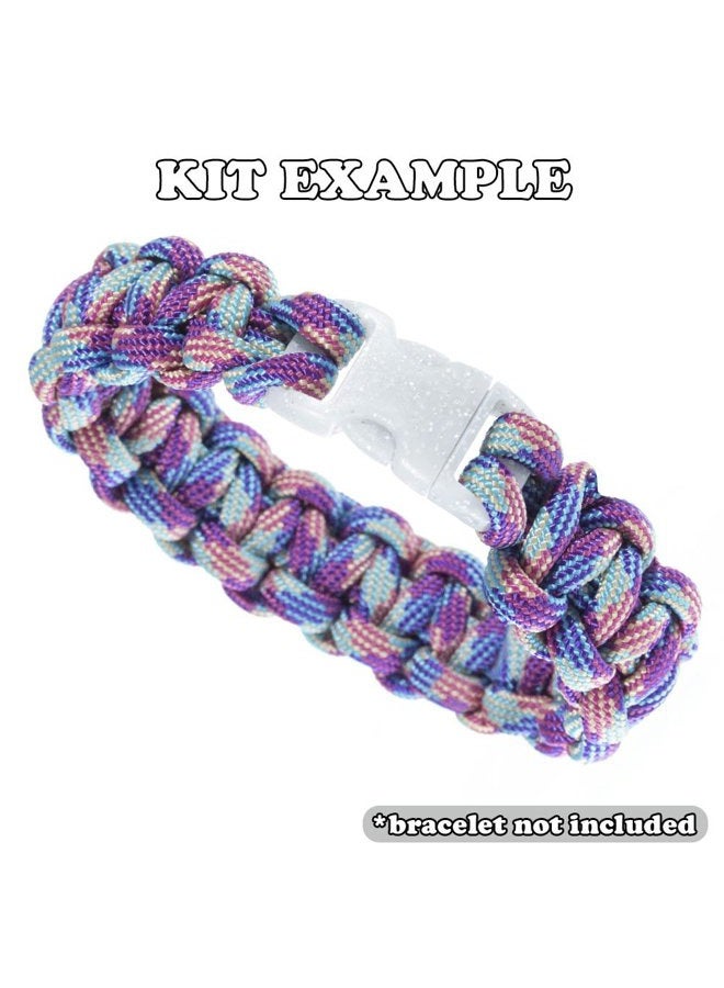 Craft County Kids 550 Paracord Crafting DIY Kits - 100 Feet of Paracord and 10-3/8 Inch Buckles - for Arts and Crafts, Bracelets, Keychains, Lanyards (Fluorite) - Image 3
