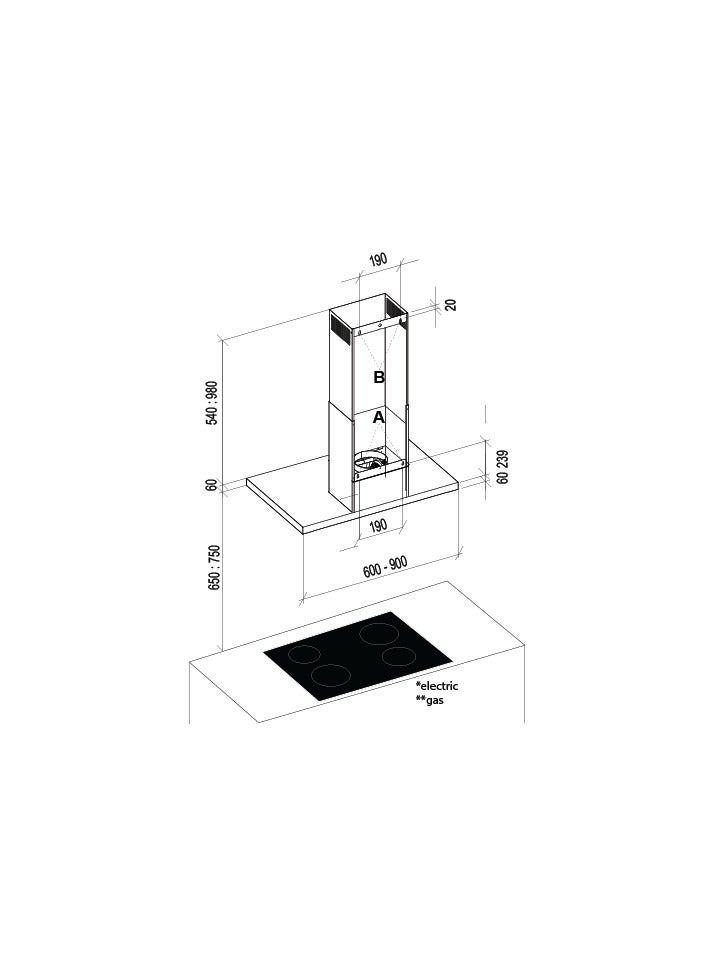 Fresh Fresh Built-In Glass Hood - 90 cm / S75MLGG  - Image 2