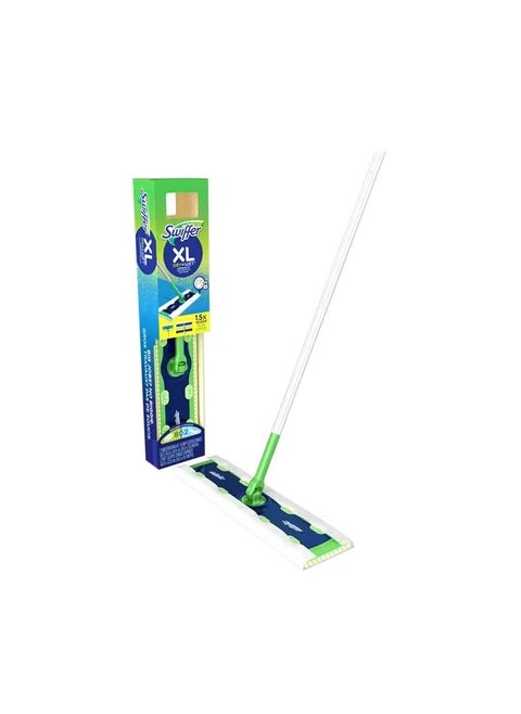Swiffer 2-in-1 X-Large Sweeper Kit, Multi-Surface Kit for Floor Cleaning, includes - 10 Refills, 7 Dry Cloths, 3 Wet Pads.