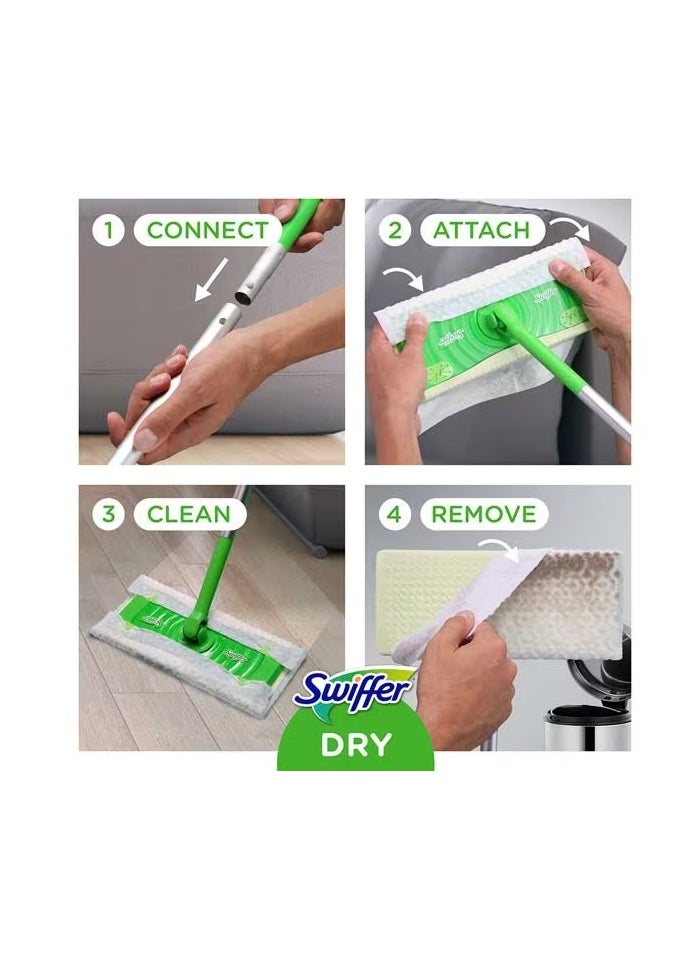 Swiffer 2-in-1 X-Large Sweeper Kit, Multi-Surface Kit for Floor Cleaning, includes - 10 Refills, 7 Dry Cloths, 3 Wet Pads.