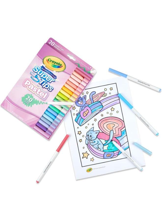 Crayola أقلام ماركر قابلة للغسل، نصائح سوبر، 20 قطعة - Image 4