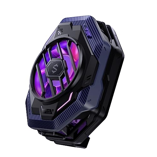 Black Shark Phone Cooler, Cell Phone Cooler FunCooler 3 Pro Radiator with Sleep Timer and Smart Fan Speed Settings Function for iOS/Android (2.63-3.46 Inches) Semiconductor Heatsink Cooling - Image 1