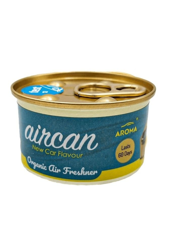 Aroma Organic Car Air Freshener, Aroma Aircan New Car Flavor, Lasts 60 Days - Image 1