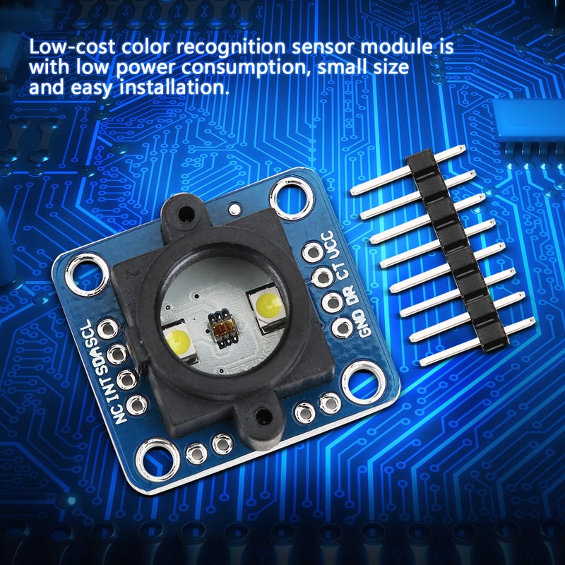 مستشعر التعرف على الألوان ملحق كهربائي لوحة دارة قابل لتعديل سطوع إضاءة LED TCS34725 - Image 2