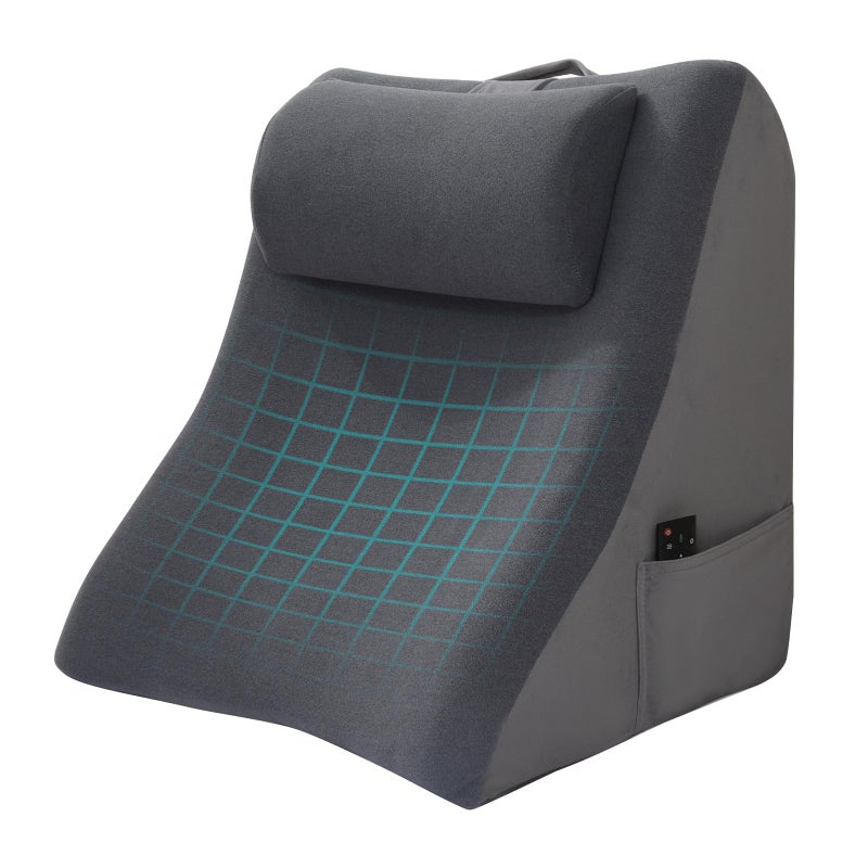 Vekkia Ergonomic Back Pillow for Adults - Adjustable Headrest Bed Backrest Pillow with Dual Layer Foam, 2 Modes for Sitting & Lying on Bed/Floor/Sofa for Reading, Soft Velvety Cover, Pocket - Image 1
