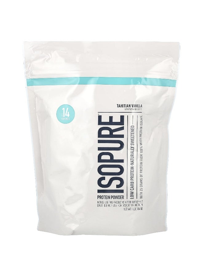 Isopure إيزوبور، مسحوق بروتين منخفض الكربوهيدرات، فانيليا تاهيتي، 1 رطل (454 جرام) - Image 1