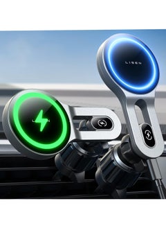 Lisen LISEN 15W for MagSafe Car Mount Charger 2024 Upgrade iPhone Wireless Automobile Car Phone Holder Vent Fit iPhone 15 Pro Plus Max 14 13 12 MagSafe Case (AIR VENT)  - Image 1