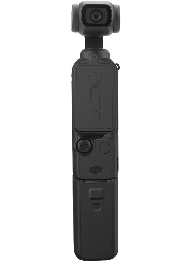 VKL Pocket 3 Silicone Cover, Protective Case Lens Protector Scratch-Resistant Sleeve Skin Compatible with DJI OSMO Pocket 3 Creator Combo Accessories(Black)  - Image 1
