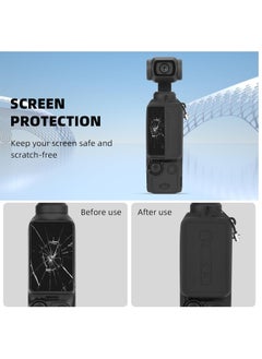 VKL Pocket 3 Silicone Cover, Protective Case Lens Protector Scratch-Resistant Sleeve Skin Compatible with DJI OSMO Pocket 3 Creator Combo Accessories(Black)  - Image 2