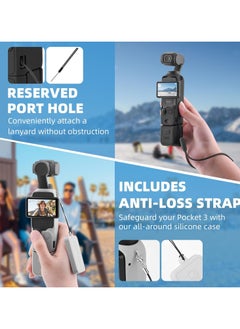 VKL Pocket 3 Silicone Cover, Protective Case Lens Protector Scratch-Resistant Sleeve Skin Compatible with DJI OSMO Pocket 3 Creator Combo Accessories(Black)  - Image 3