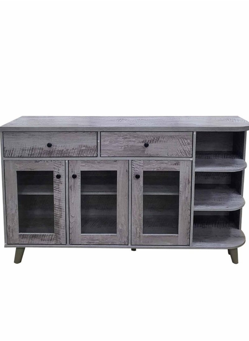 Living - Storage Cabinet Modern Style Entrance Locker Storage Cabinet With Wood Leg Storage Rack With Doors 150*40*100cm - Image 1